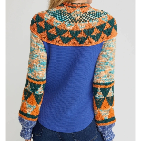 FREE PEOPLE Blue Swit The Small Stuff Sweater - Picture 2 of 5